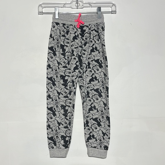 H&M Disney Girls Gray Minnie Mouse Printed Sweatpants Size 5-6 - Picture 2 of 8